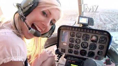 Helicopter pilot having sex